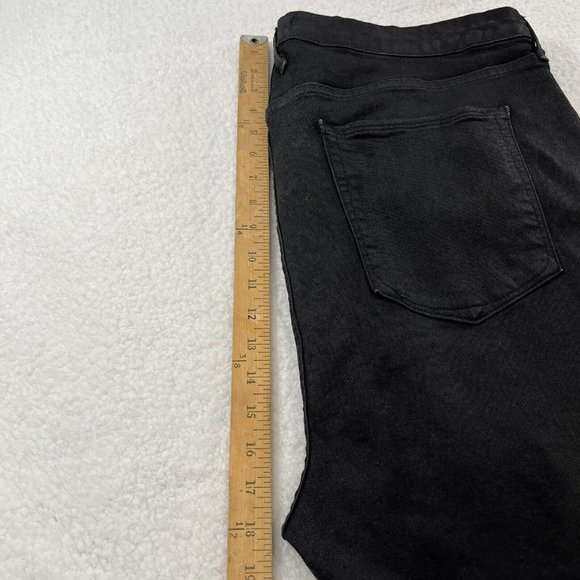 Good American Good Legs Women's Size 22 Black High Rise Shine Coated Jeans $170 - Picture 8 of 14
